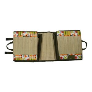 Eco – friendly Sleeping Korai Grass Mat (6.5X3ft) with 18MM Foam and Green Cotton Fabric.